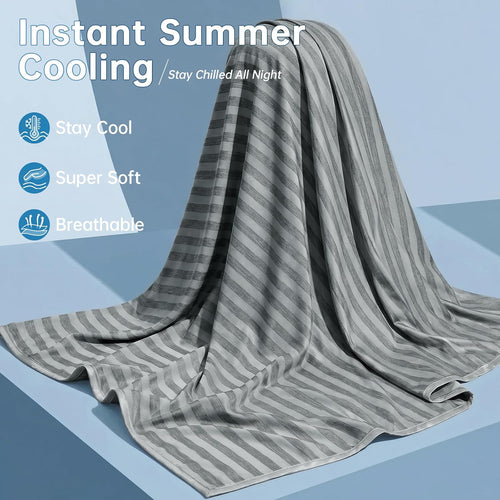 Cooling Blanket (90"X90"Queen Size) for Hot Sleepers and Night Sweats,100% Oeko-Tex Certified,Arc-Chill Q-Max >0.5 Cool Fiber,Ultra Cold Breathable,Comfortable,All-Season.