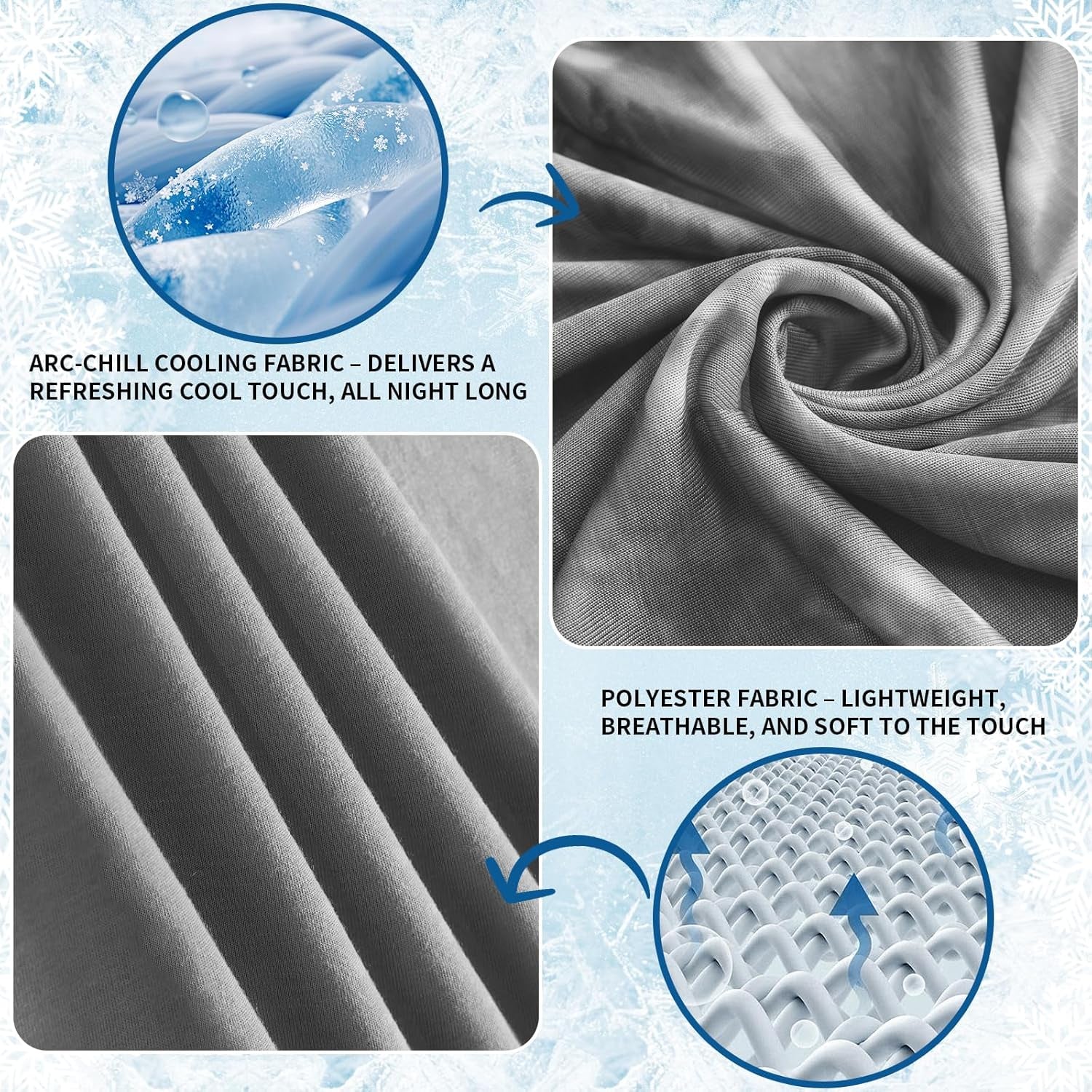 Cooling Throw Blanket for Hot Sleepers, Full Size 60''×90'' Lightweight Breathable Summer Bed Blanket for Couch, Arc-Chill Q-Max >0.5 Cool Fiber,Lightweight Tie Dye Blanket Grey